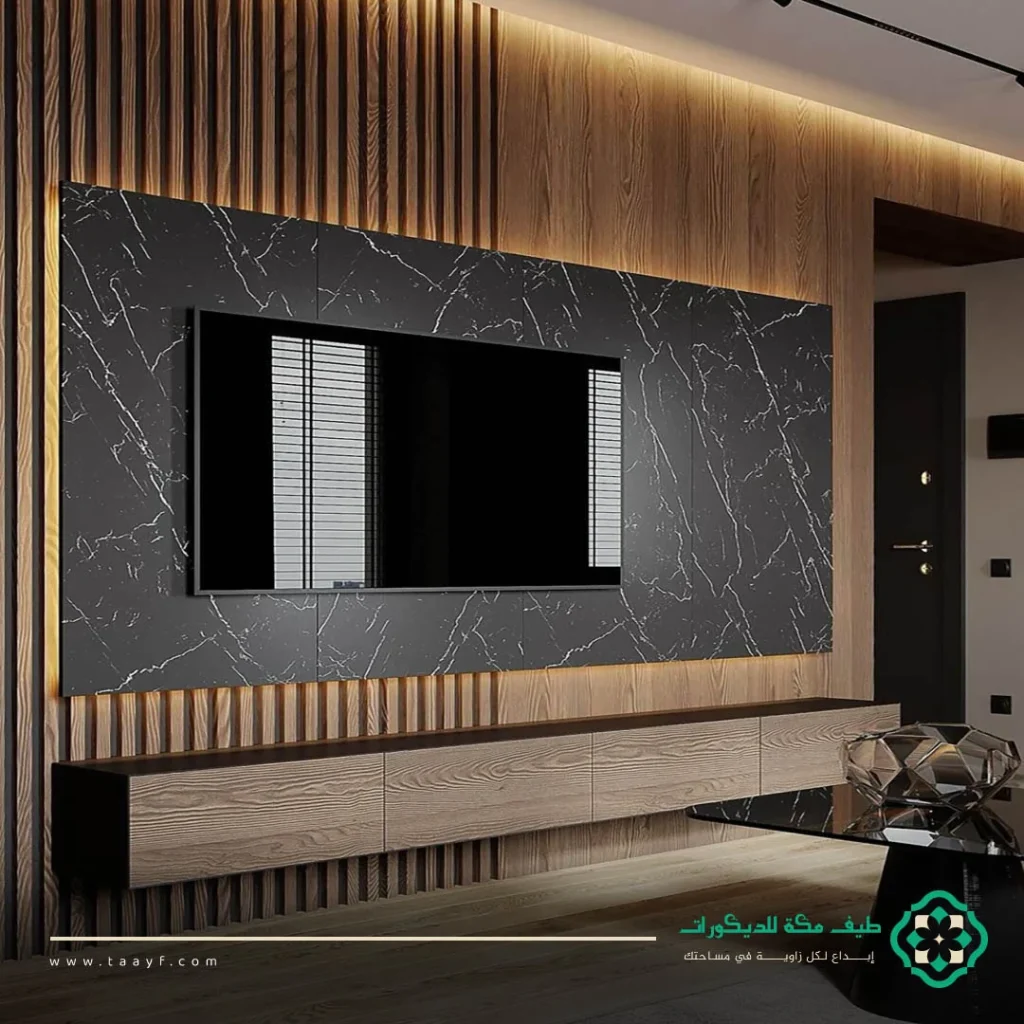 ديكور جدار بديل الخشب مكة