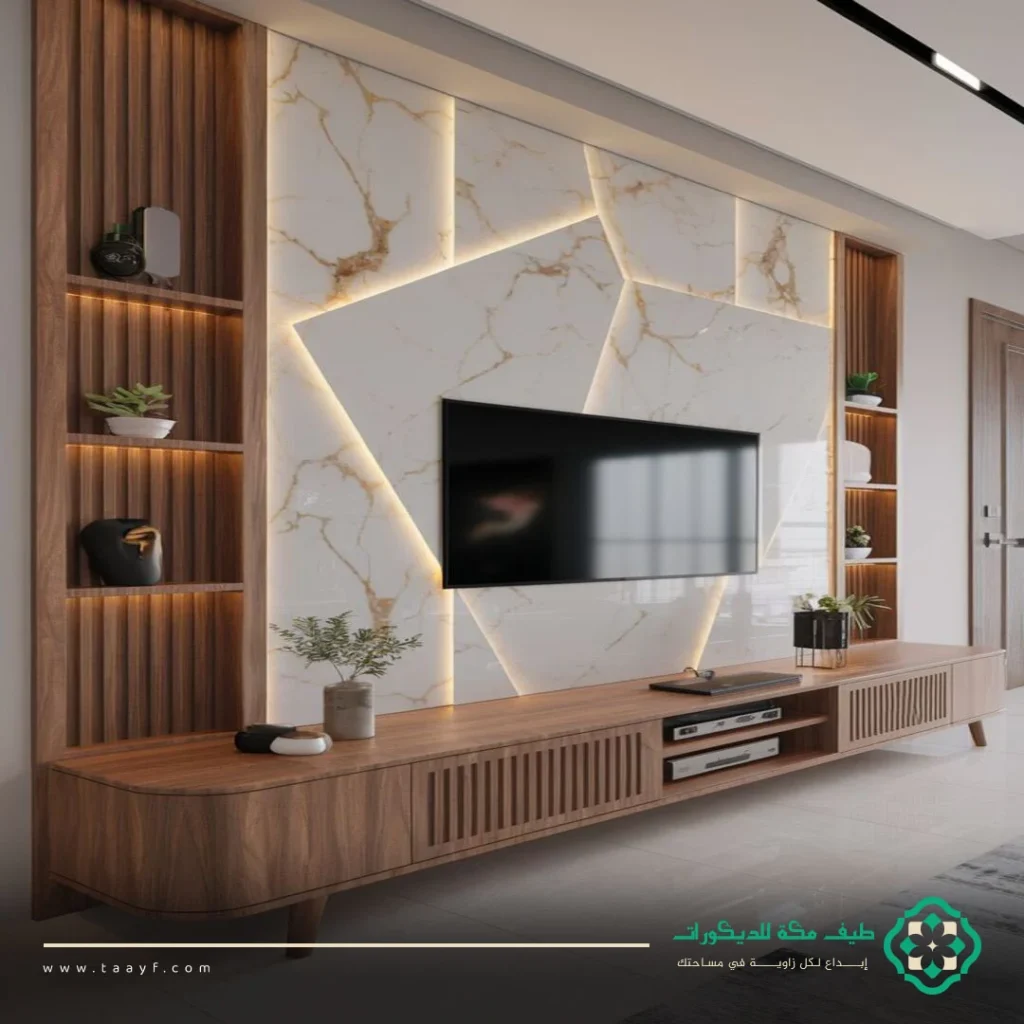 تصميم مكتبات تلفزيون مكة