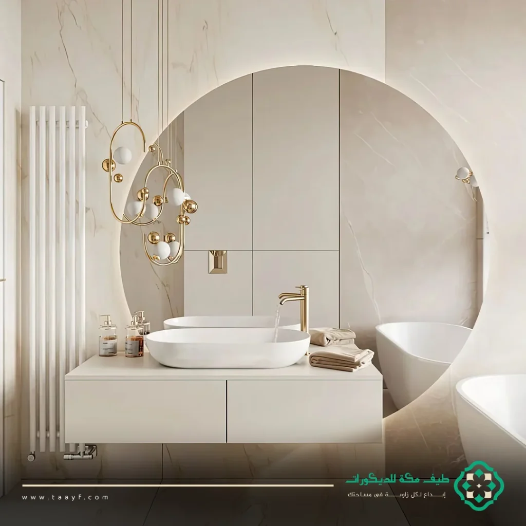 ديكور مرايا دائرية من أعمالنا