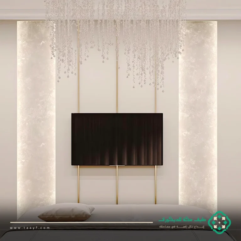ديكور تلفزيون مع اضاءة